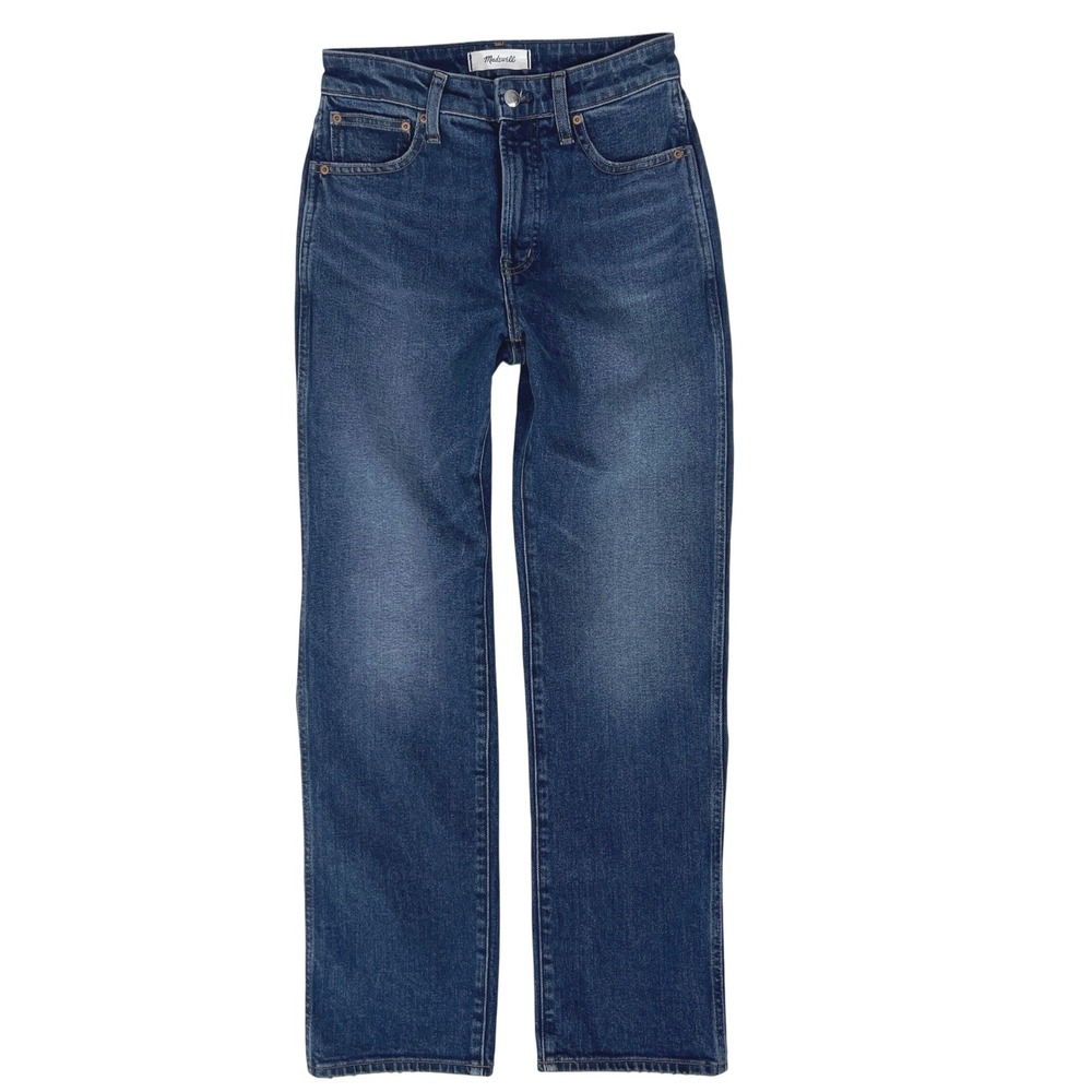 Madewell Curvy Longline Straight Jeans 25 High Rise 90s Minimalist Classic 2 3 4